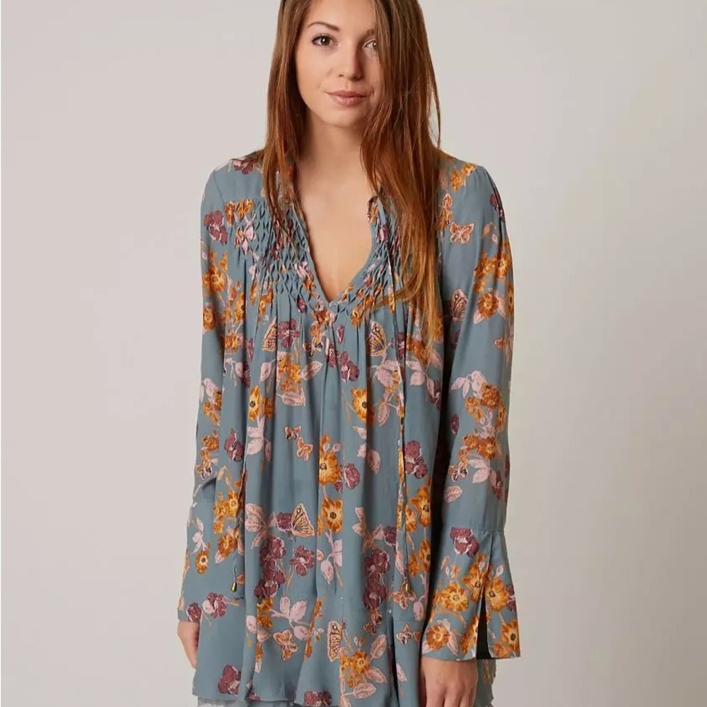 Free People Pebble Crepe Top M